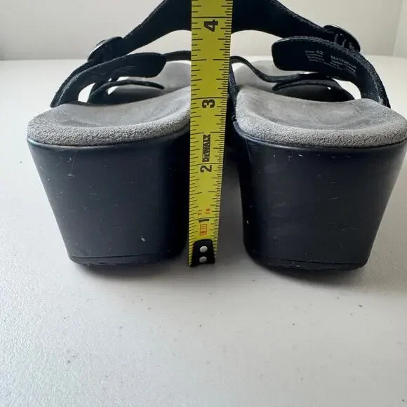 Sale $5 Dansko Sophie Black Metallic Slide Womens EU 42 Leather Sandals - Picture 4 of 11